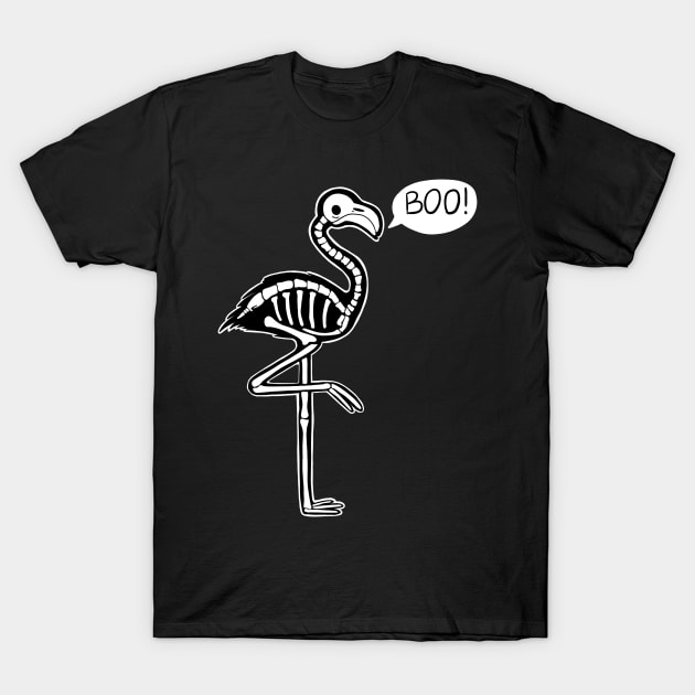 The Ghost Flamingo T-Shirt by Lucia Corona Design